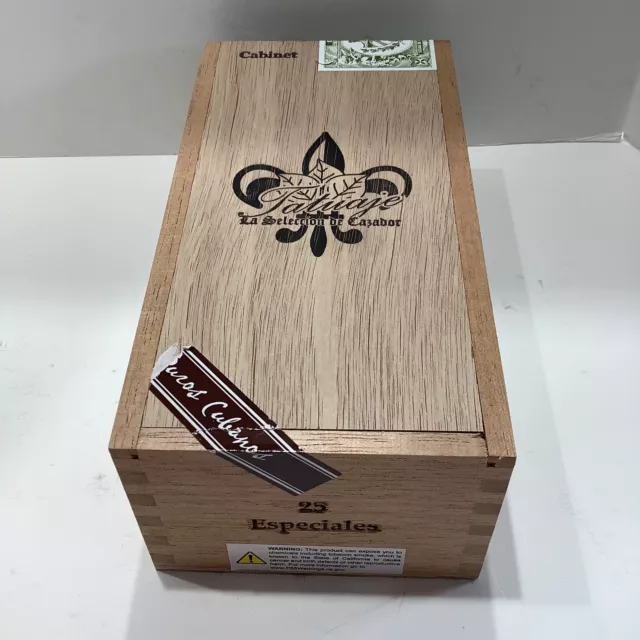 Tatuaje Cabinet Especiales Empty Wood Cigar Box 8.5" x 4.25" x 3" Excellent