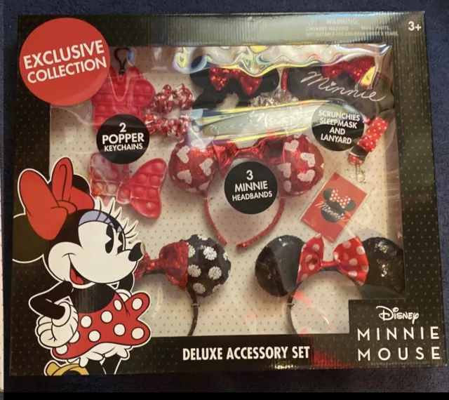 Disney Exclusive Collection Minnie Mouse Deluxe Travel Accessory Headband Set