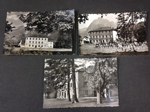 Lot de 3 cartes postales anciennes photo de la villa Jeanne d'Arc à st Egrève