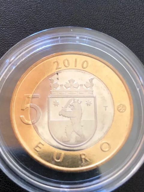 Finnland 5 Euro "Historische Landschaft Satakunta" 2010 in Kapsel