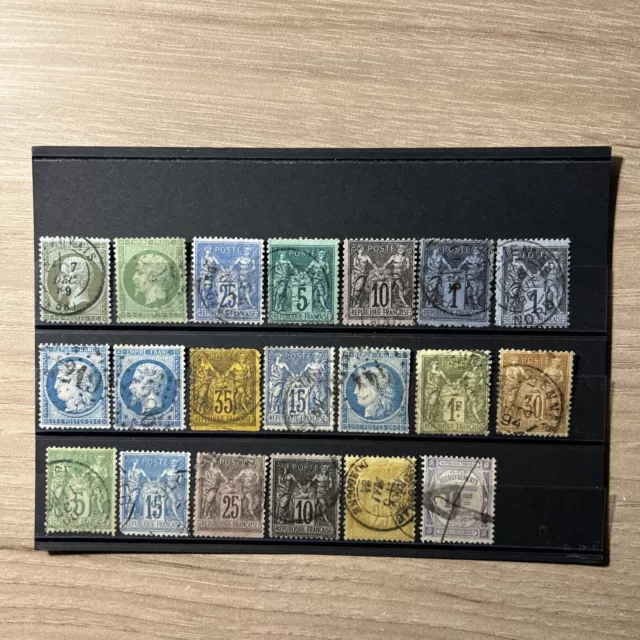 timbres france oblitérés Empire Bon Lot