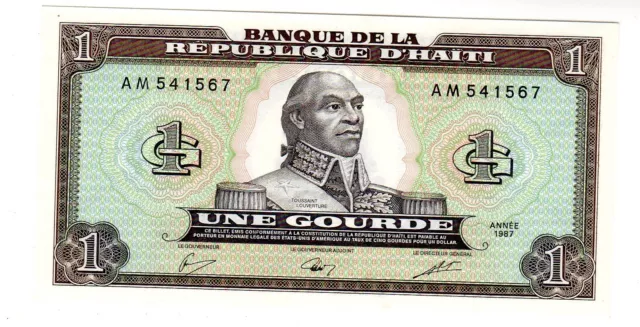 HAITI Billet 1 Gourde 1987 P245 TOUSSAINT L'OUVERTURE  NEUF UNC