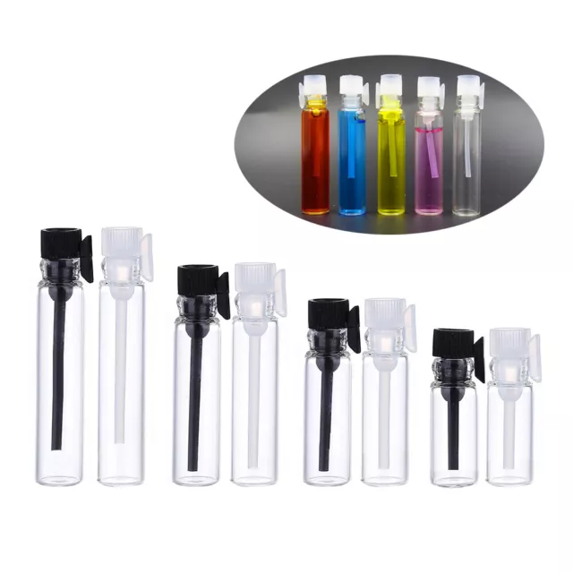 10/100x 1ml 2ml 3ml leere Klarglas Probefläschchen Parfum Glasflasche Fläschchen