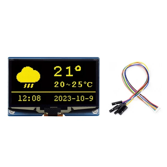 Produktbild von 2,42 Zoll OLED Display-Modul – 128x64 Pixel, SPI/I2C, SSD1309 Treiber, Mit Metallgehäuse – Für Raspberry Pi, Arduino & ESP32