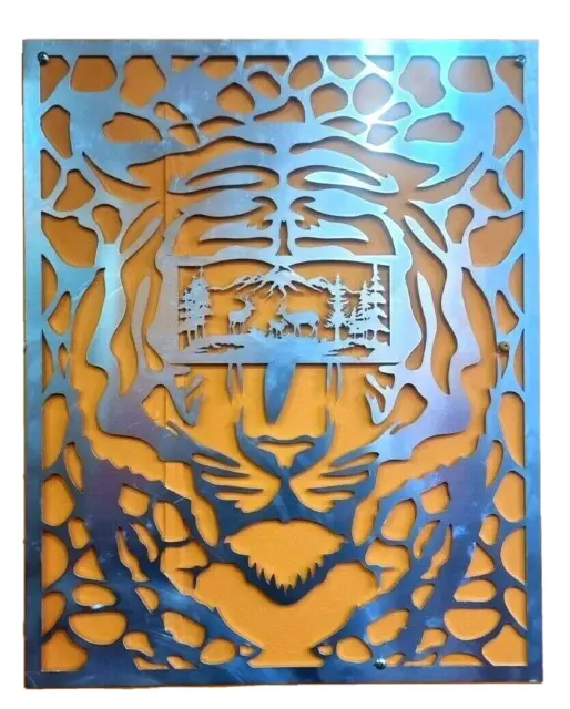 Tigerstiele Beute Metall Wandkunst Aluminium Inneneinrichtung Geschenkschild Schlafzimmer