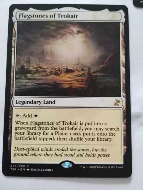 1 X MTG Magic The Gathering Time Spiral Remastered Flagstones of Trokair Ex Con