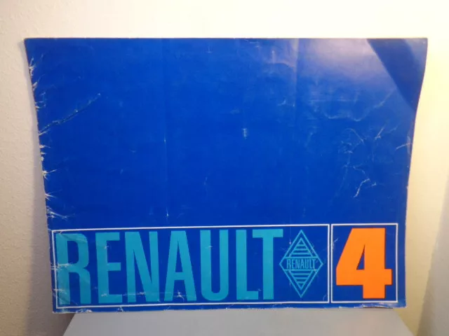 Vintage Renault 4 Sales Brochure / Catalog Very Good Condition