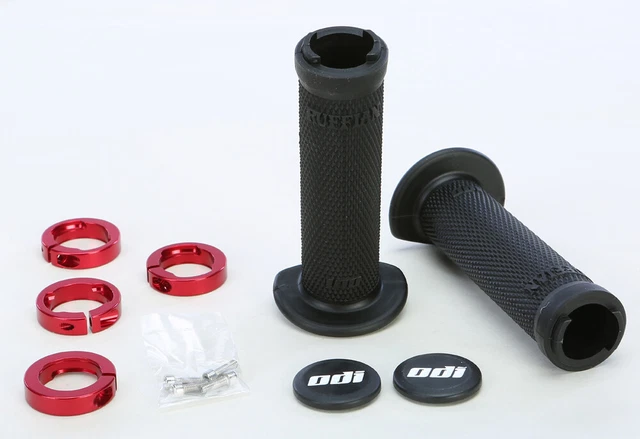 ODI J30RFB-R Atv Ruffian Lockon Grip 130Mm Black/Red Made in USA