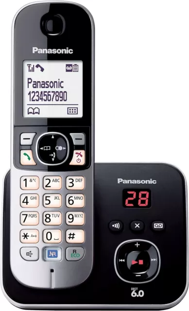 Panasonic DECT Digital Cordless Phone with Built-In Answering Machine and 1 Hand