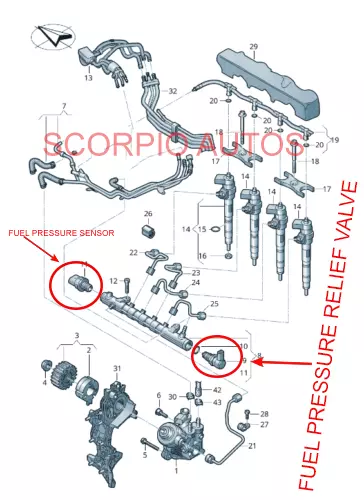 Bosch Fuel Rail High Pressure Sensor For Freelander 2.0 Td4 Range Rover 3.0 Td 2