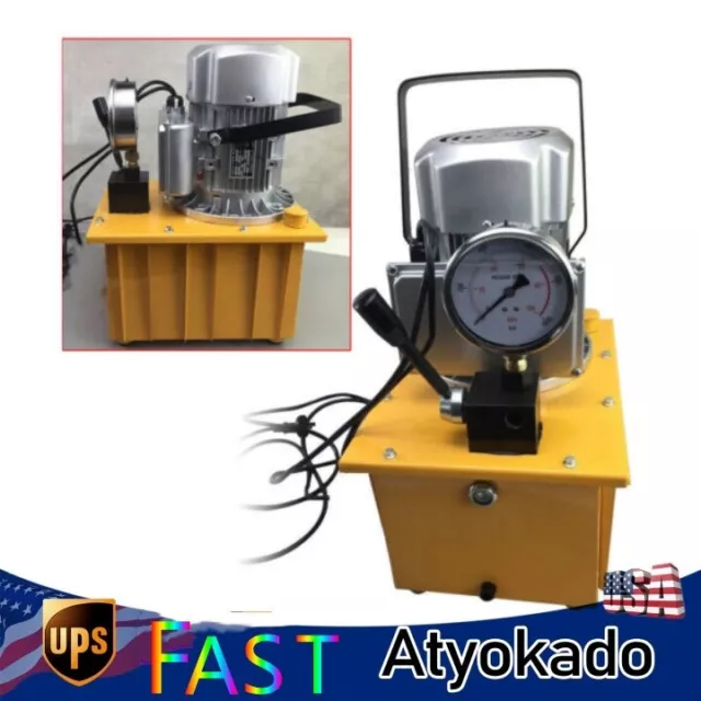 Electric Driven Hydraulic Pump (Single Acting manual valve) 750W 110V 7L 10000PS