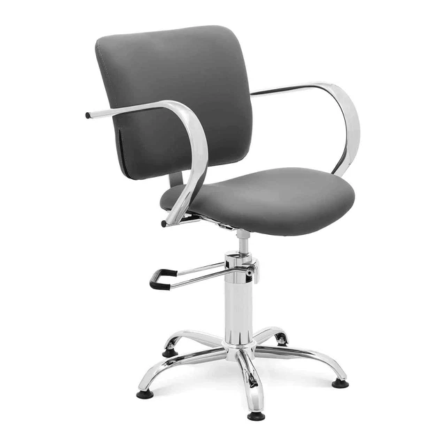 Friseurstuhl Kosmetikstuhl Friseursessel Coiffeurstuhl Friseur Kunstleder Grau