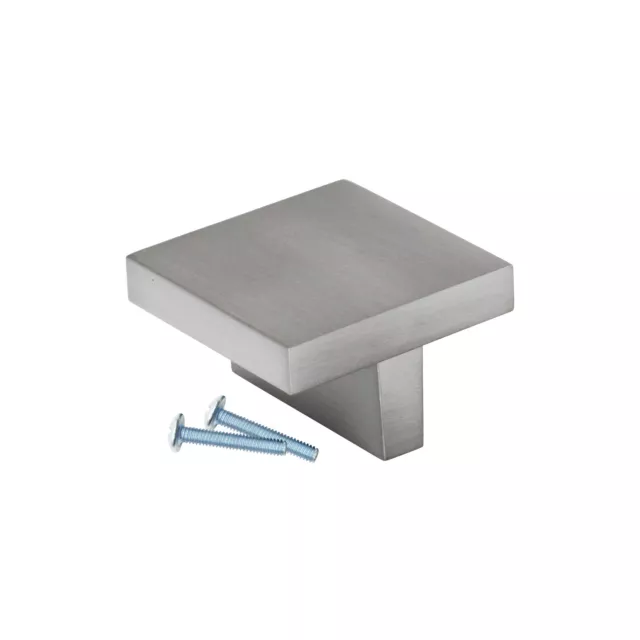 Modern T Square Brushed Nickel Kitchen Cabinet Knob, 1-21/32" K14842BN