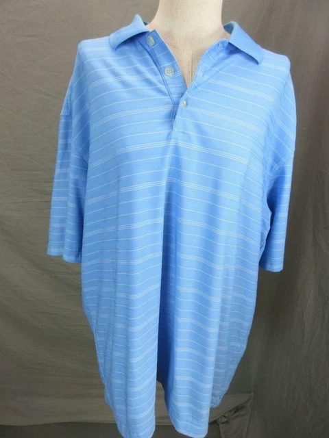 Nike Golf Size L Mens Blue Athletic FitDry Short Sleeve Training Polo Shirt T035