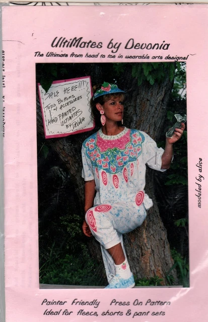 UltiMates by Devonia Head to Toe Design Press on Patterns Strawberry Swirls Vtg