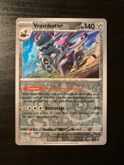 Carte Pokémon REVERSE Vrombotor 065/091 PAF SV4.5 Destinées De Paldea FR NEUF