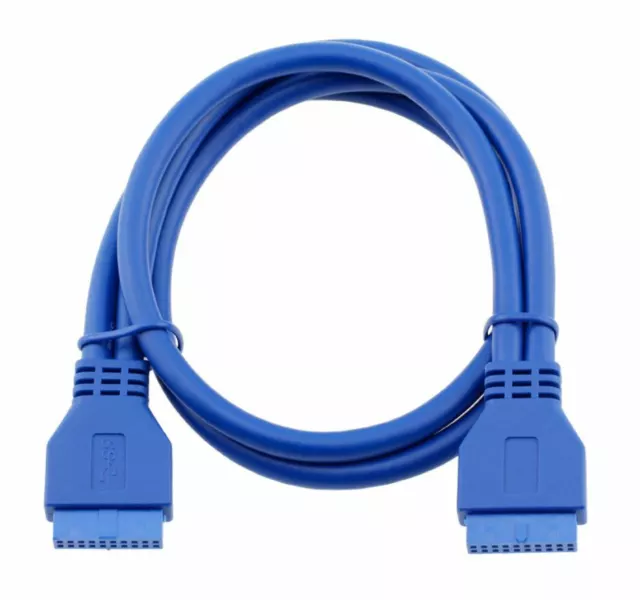 Câble d'extension 0.5m carte mere 20pin avec USB 3.0 prise Female vers Female