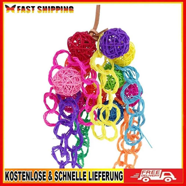 Beautiful Bird Toys Safe Bird Perch Cage Chew Toy for Macaw Greys Cockatielparas