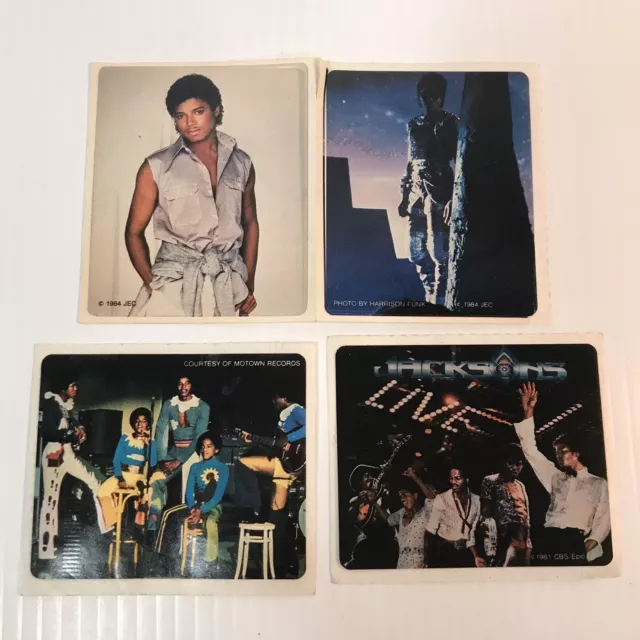 Vintage Michael Jackson Stickers 80s Memorabilia Kelloggs Motown Records.