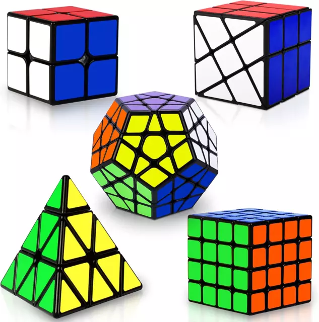 Speed Cube Set, Puzzle Cube, Magic Cube 2X2 3X3 4X4 Pyraminx Pyramid Megaminx Pu