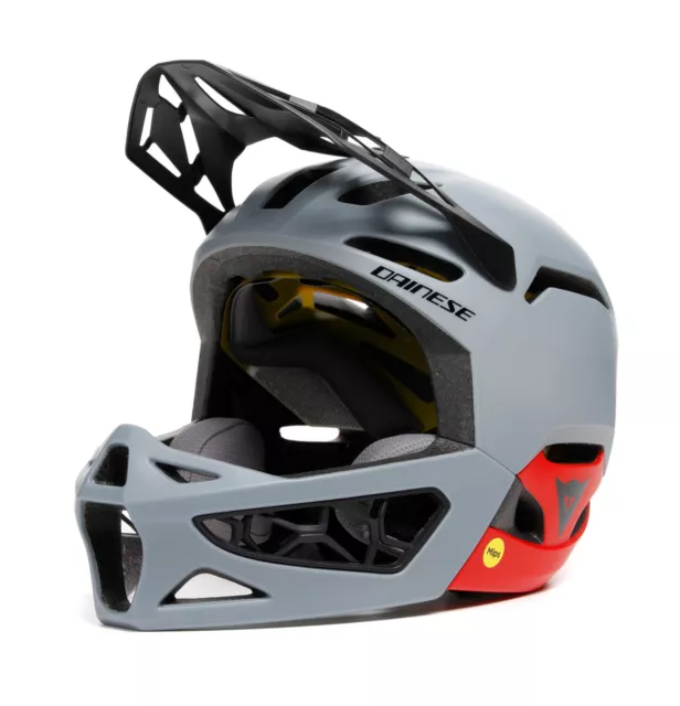 Dainese Linea 01 MIPS Full Face MTB Helmet Grey & Red L/XL