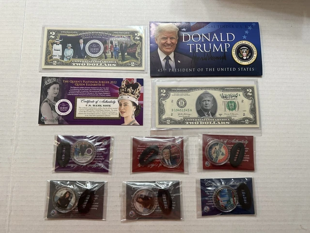 Donald Trump Proud Patriots Uncirculated Legal Tender U.S. Two Dollar Bills Plus