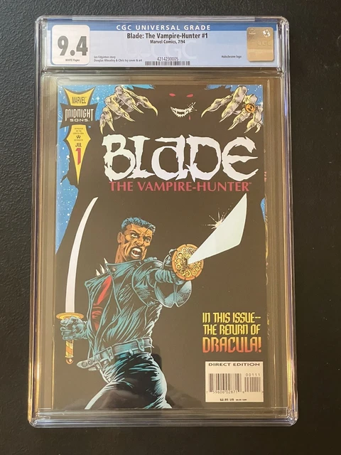 Blade: The Vampire Hunter  #1 Cgc 9.4 White Pages - Blade 1 Cgc
