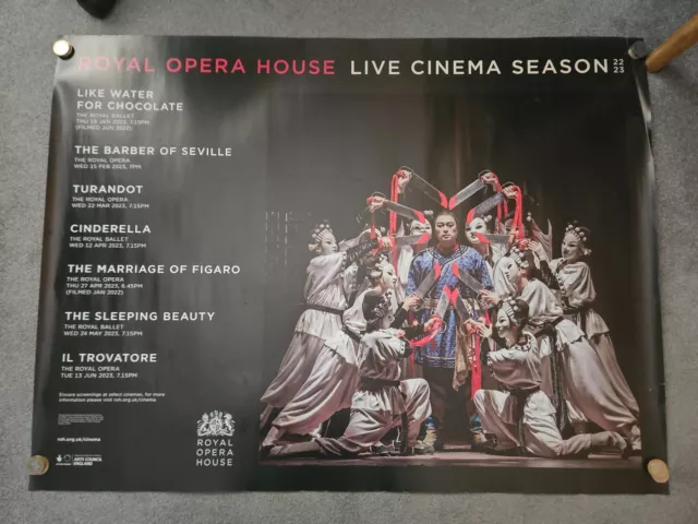 Turandot Quad Poster Original Uk Cinema Movie Poster 2023 Royal Opera House #1