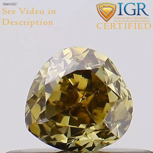 0.32 cts. CERTIFIED Pear SI2 Greenish Yellow Color Loose Natural Diamond 29550