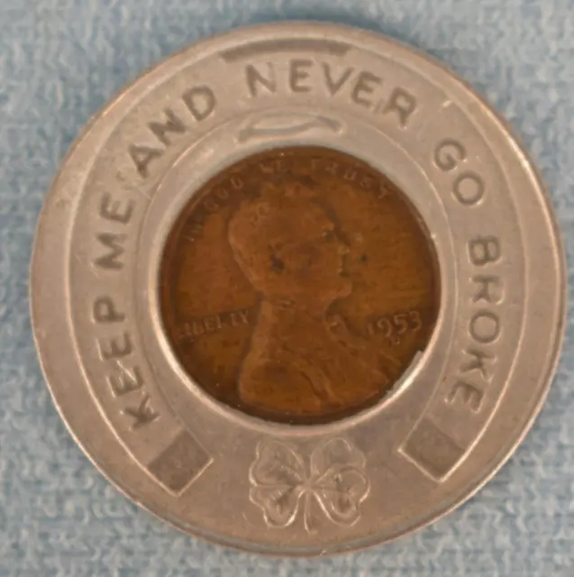 Vintage 1953 encased Lucky Penny Rexall