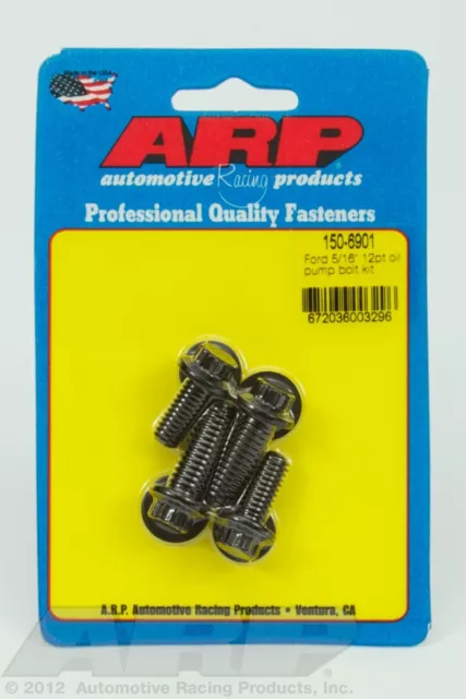 ARP 150-6901 Black Ford 5/16" 12pt oil pump bolt kit