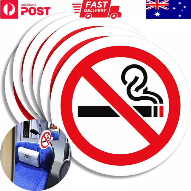 No Smoking Sticker Warning Decal Sign Waterproof Fade UV proof Outdoor Vinyl AU