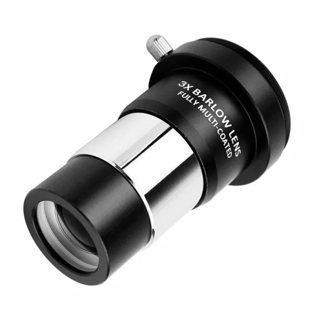 Metal Body 3X Barlow Lens for Telescope Eyepieces 1.25" inch M42 Interface