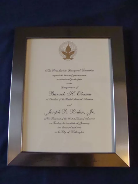 Presidential Inauguration Invitation - Barack Obama Joe Biden 2009 - Sig. Frame