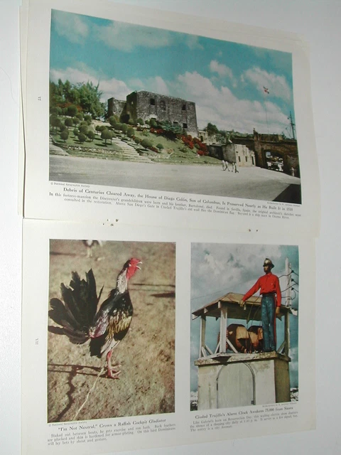 1944 magazine articles on Hispaniola, HAITI, Dominican Republic, color photos