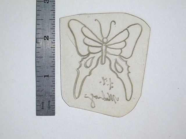 De Colección Años 60 Años 70 Tatuaje Flash Plantilla de Acetato Mariposa Alas Clásicas Firmadas BF2