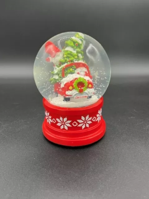 18cm Snowtime Dual Power LED Christmas Glitter Water Spinner Snow Globe  Reindeer Scene