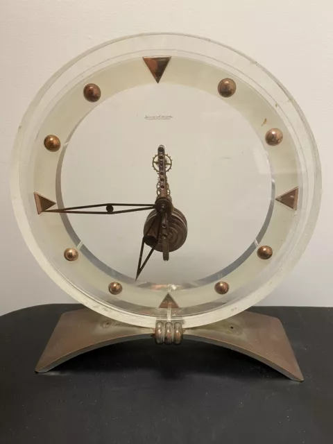 Jaeger Lecoultre Round Plexiglass Desk Clock