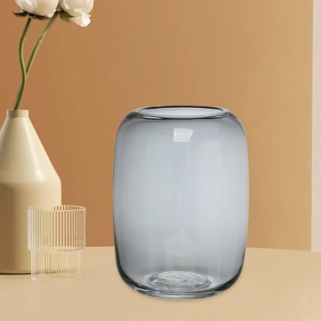 Yuraigm Grand Vase Cylindrique En Verre Transparent 30 Cm – Élégant Pour Fleurs, Pampa, Roses, Tulipes & Décoration Mariage