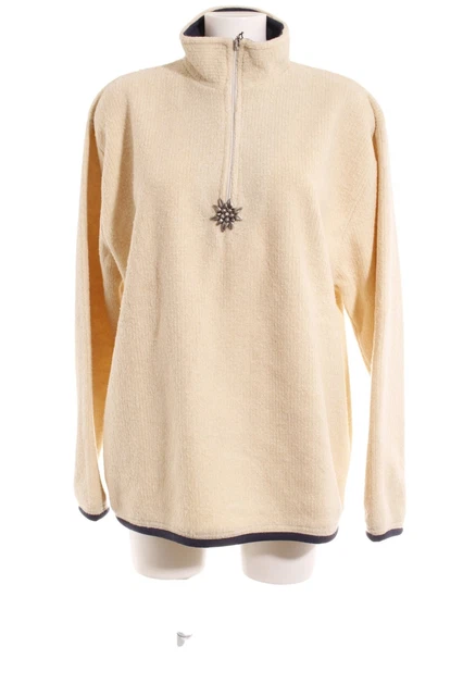 Pullover folcloristico da donna taglia DE 42 crema look vintage