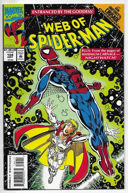 WEB OF SPIDER-MAN #104 MARVEL COMIC BOOK Infinity Crusade cross-over 1993 direct