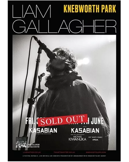 Liam Gallagher Knebworth X 1 Ticket Saturday June 4th