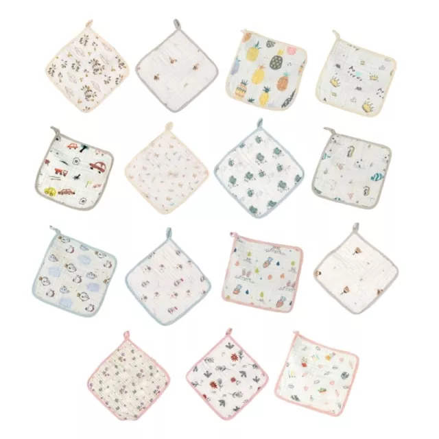 Baby Washcloths Breathable & Absorbent Baby Drool Bibs 6-layer Face Towel Square