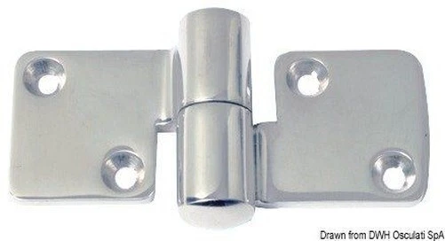 Charnière Inox Déchirable Droite 100x50 MM Marque Osculati 38.512.00