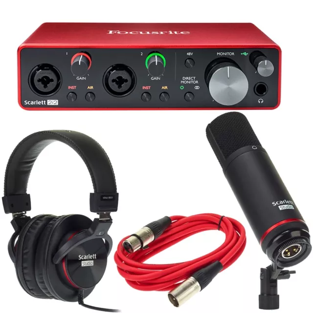 Focusrite Scarlett 2i2 Studio 3rd Gen Bundle Interfaccia Audio USB 2in/2out con