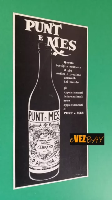 Pubblicità 1962 - PUNT E MES Vermuth aperitivo - Clippings Advertising Italy 2