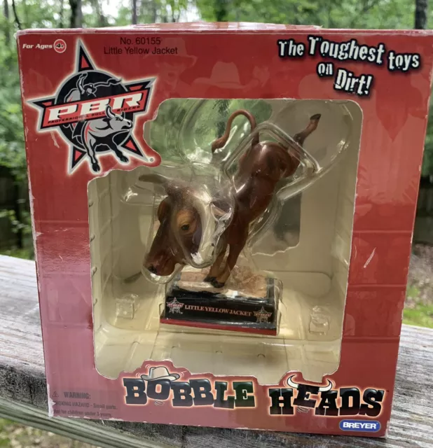 Bull Riding PBR Little Yellow Jacket Bobble Head Rodeo Action Figure Rare!