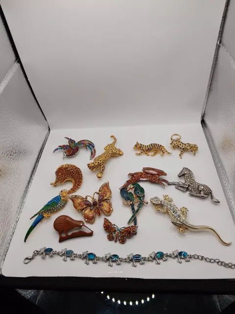 brooches job lot And One Bracelet Animal Theme