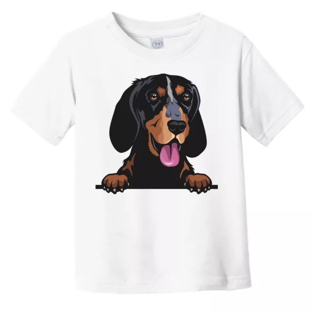 Bluetick Coonhound Dog Breed Popping Up Cute Infant Toddler T-Shirt