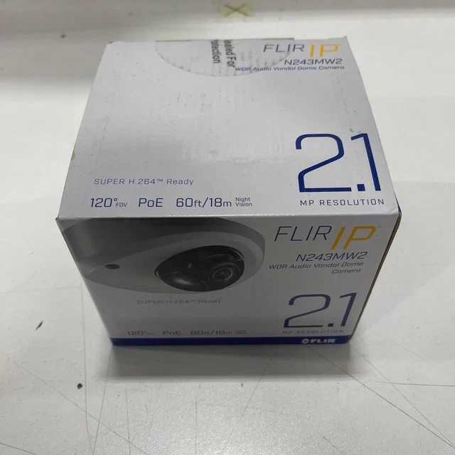 Flir Digimerge N243MW2 1080p WDR Audio Vandal Dome IP Camera, 2.8mm, 60ft NV